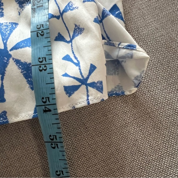 Borgo de nor Marni cotton midi shirt dress size 2 floral vine blue white print - Picture 13 of 16